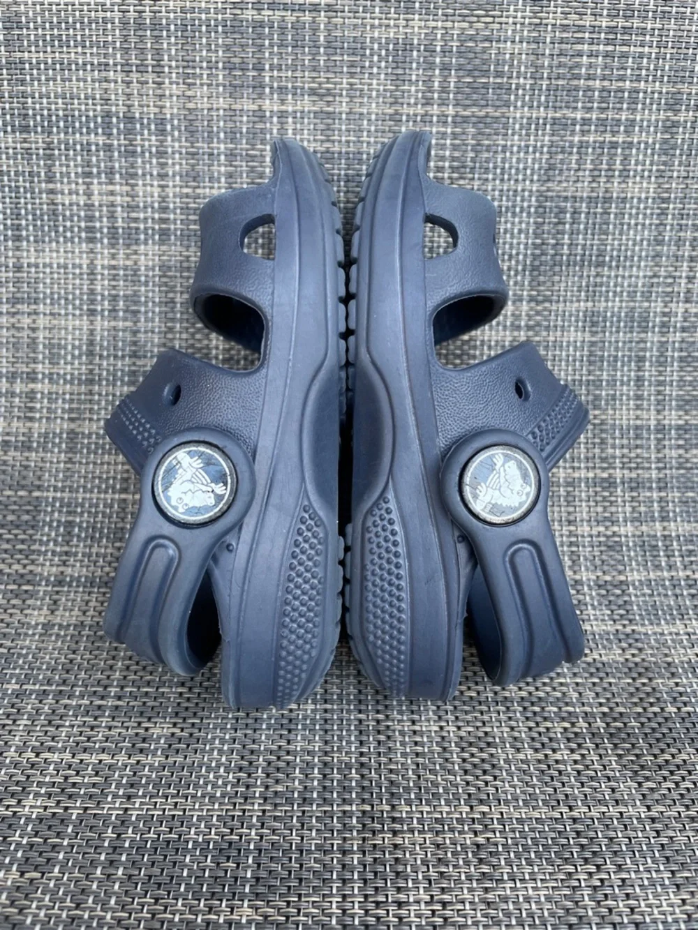 CROCS Easy-On Clogs sling back Sandals Navy Blue Summer Shoes infant size 5